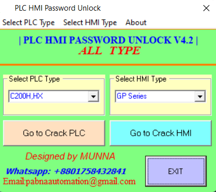 omron plc password unlock service