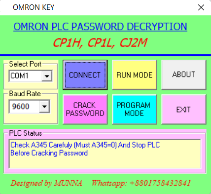 omron plc password crack service