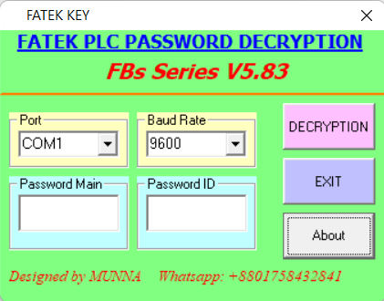 Fatek PLC Password Crack