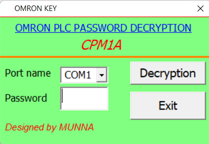 omron password unlock 