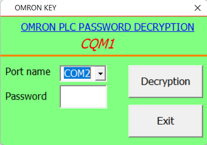 omron plc password break