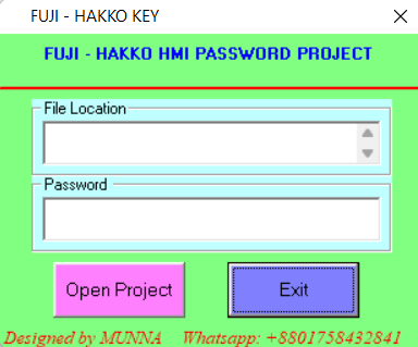 fuji hakko hmi password unlock
