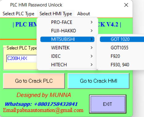 mitsubishi hmi password unlock