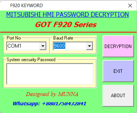 HMI Password Unlock Service