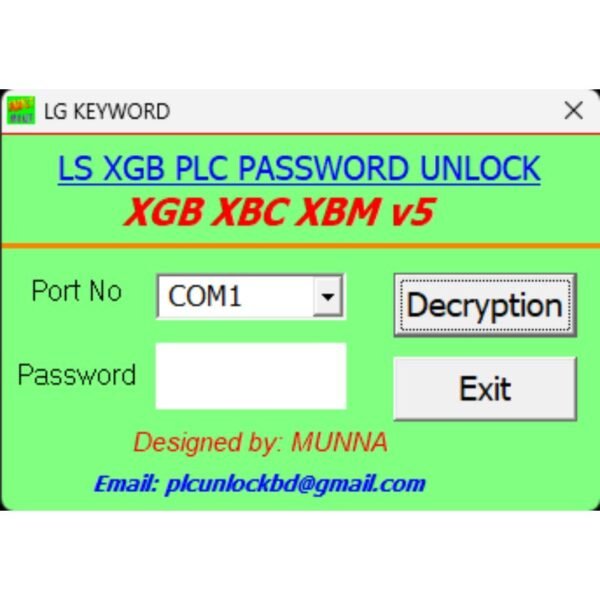 Lifetime LS XBC PLC Password Unlock Software Free Download-3