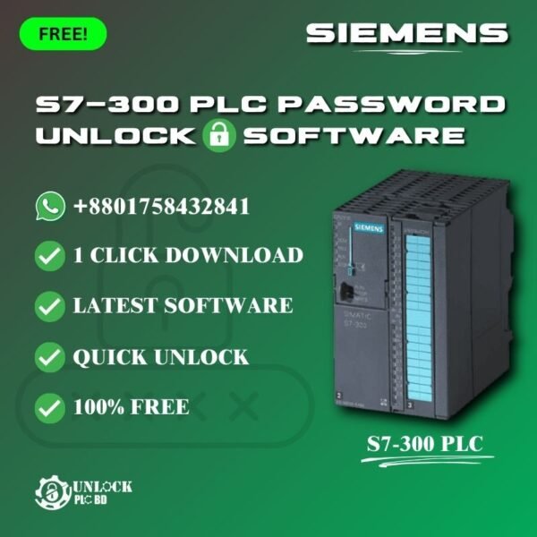 Siemens S7-300 PLC Password Unlock Software Quick Free Download
