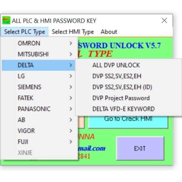 Delta PLC Password Unlock Software Free Download-2