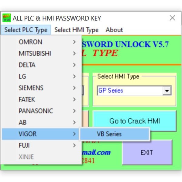 VIGOR PLC Password Unlock Software Free Download-2