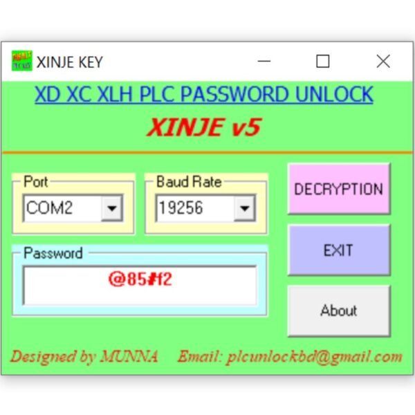 XINJE XC PLC Password Unlock Software Free Download-3