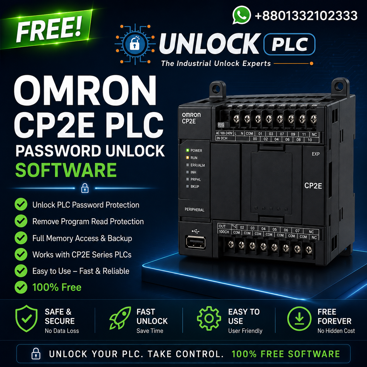OMRON CP2E PLC Password Unlock Software – Free Download & Easy Access